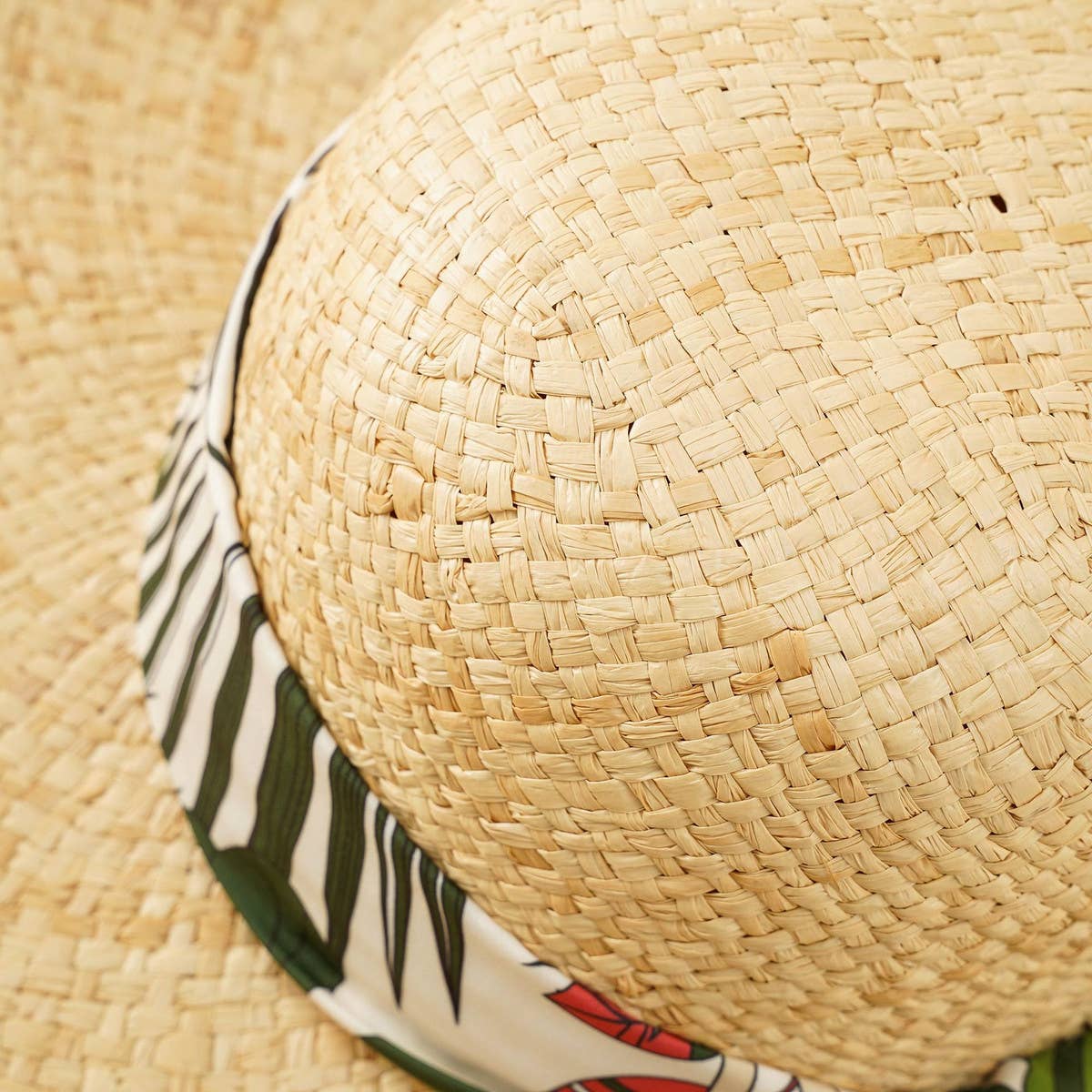 BOW LACE HOLLOW STRAW HAT_CWAH1430
