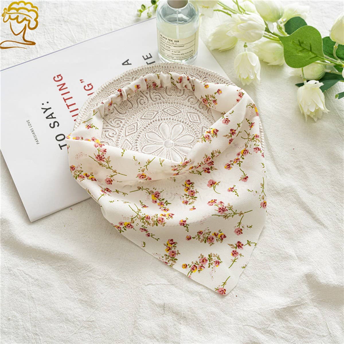 FLORAL PASTORAL STYLE HEADSCARF HAIR ACCESSORIES_CWAHA4153