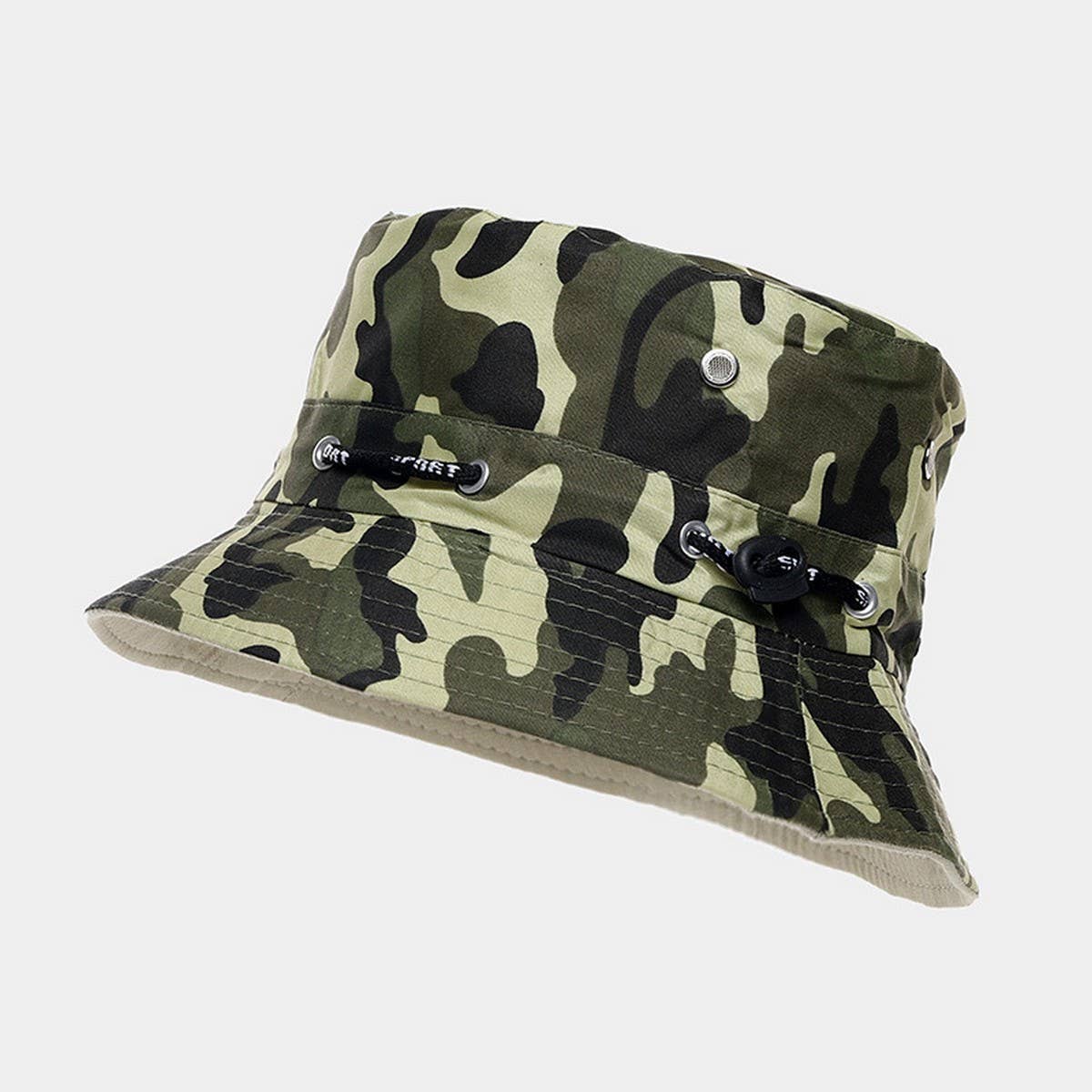 Unisex Camo Outdoor Sun Hat For Hiking Fishing_Cwah3871