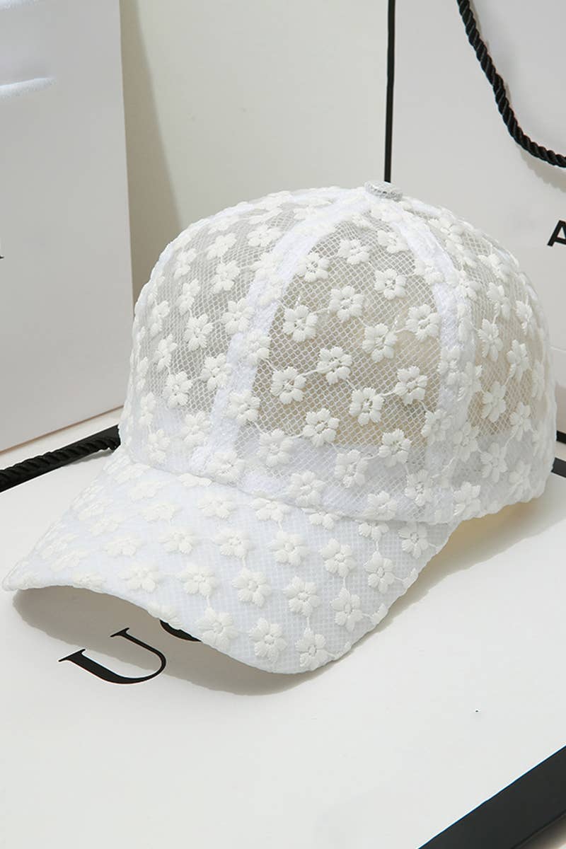 SUMMER SUN HAT LACE BASEBALL CAP WOMEN S FLORAL CWAH0470