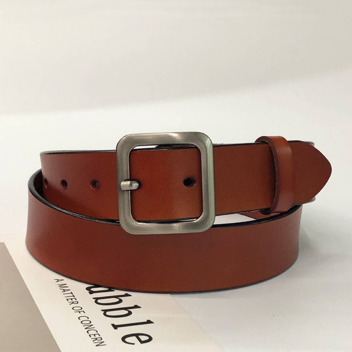 SQUARE BUCKLE SIMPLE TRENDY BELT_CWABE0597