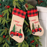 RED AND BLACK PLAID CHRISTMAS CANDY STOCKINGS_CWMS1456