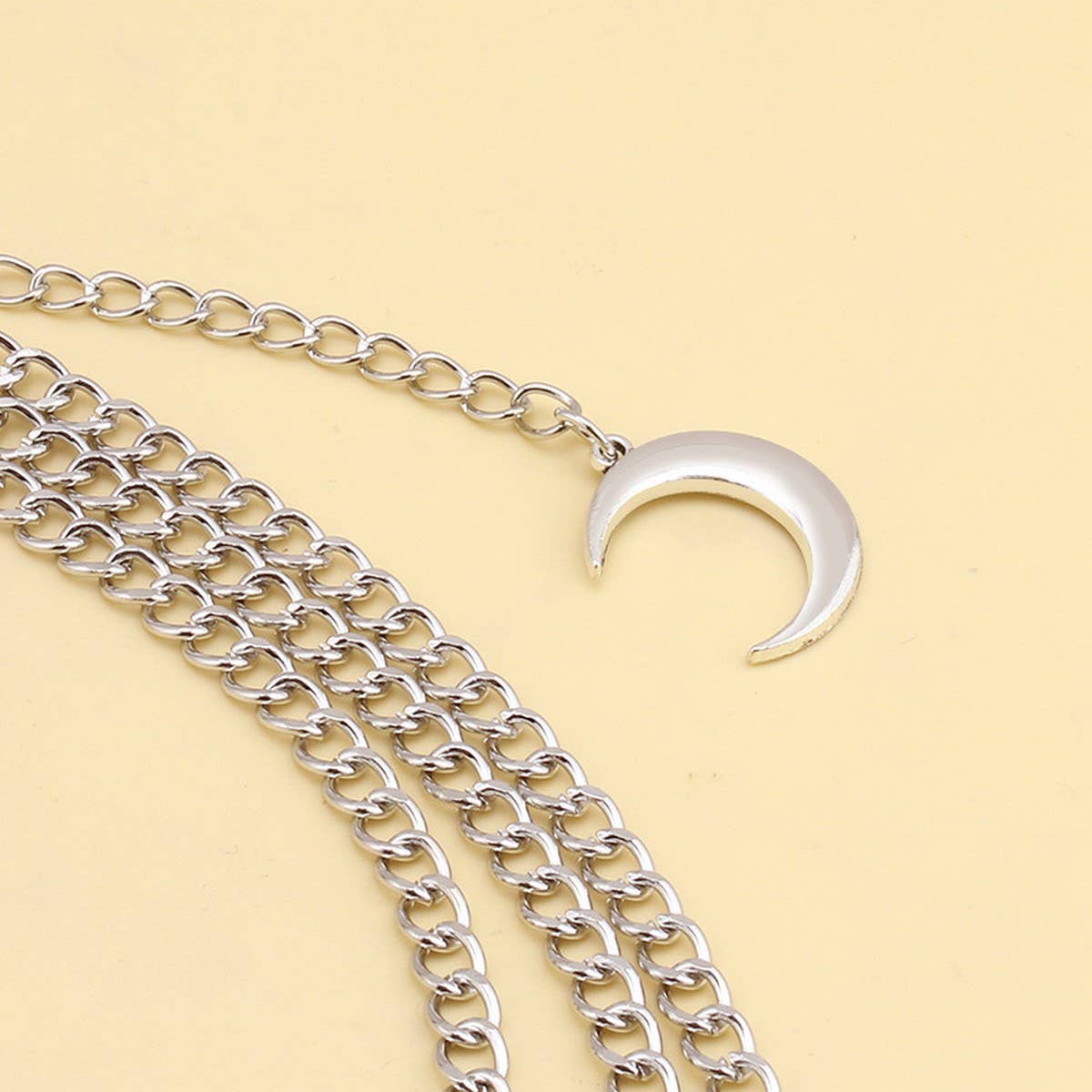Vintage Moon Pendant Multi Layer Pant Chain_Cwmm0640