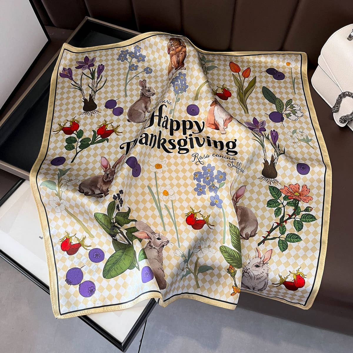 SILK SQUARE SCARF VERSATILE FALL WINTER FOR WOMEN_CWASC0556