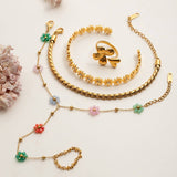 18K GOLD BEACH BRACELET RING NO FADE STEEL_CWAJE4665