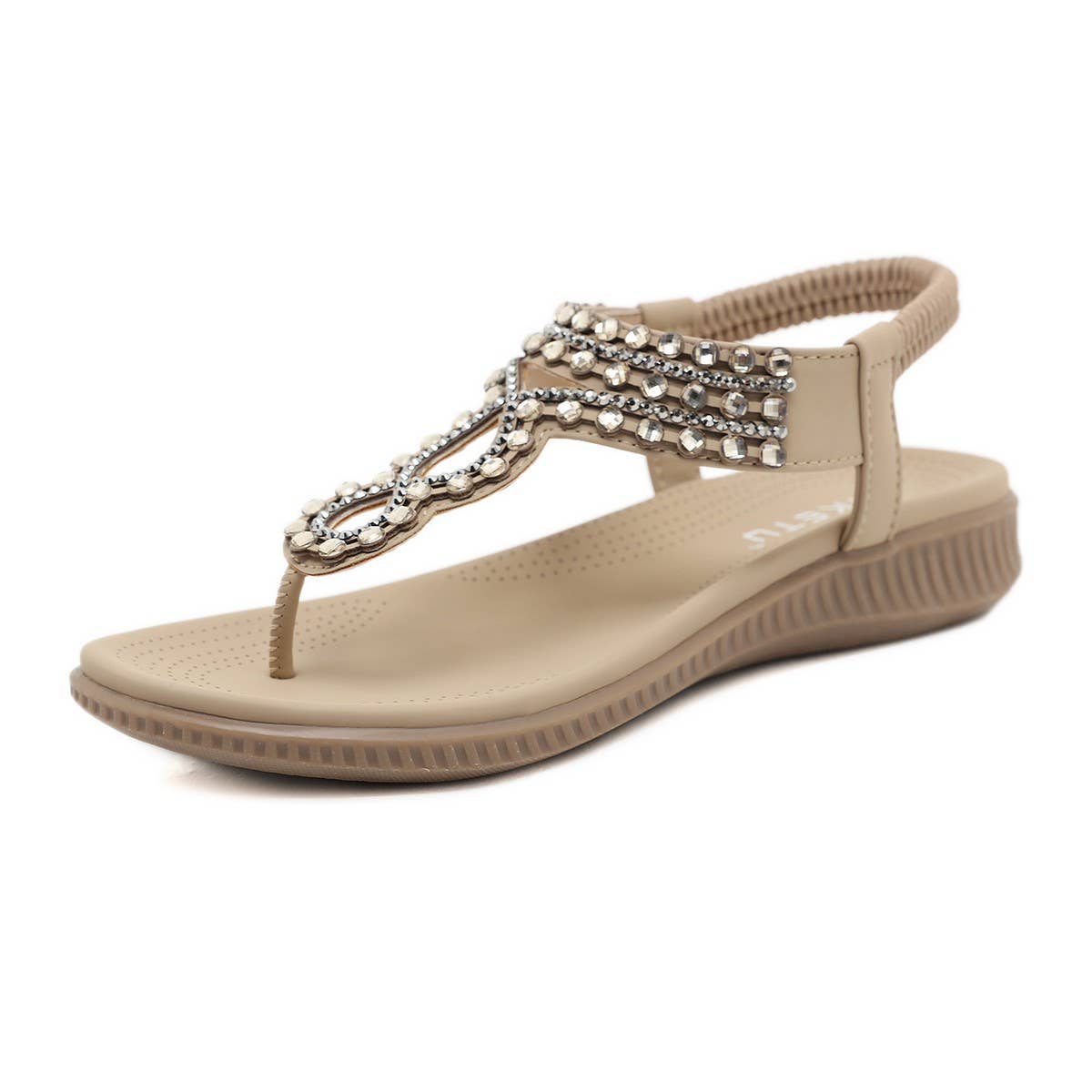 CRYSTAL BEADED DECORATIVE PINCH TOE SANDALS_CWSHS0507