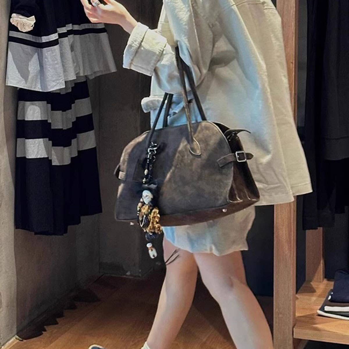 Suede Tote B Vintage Shoulder Crossbody Bag_Cwab4109