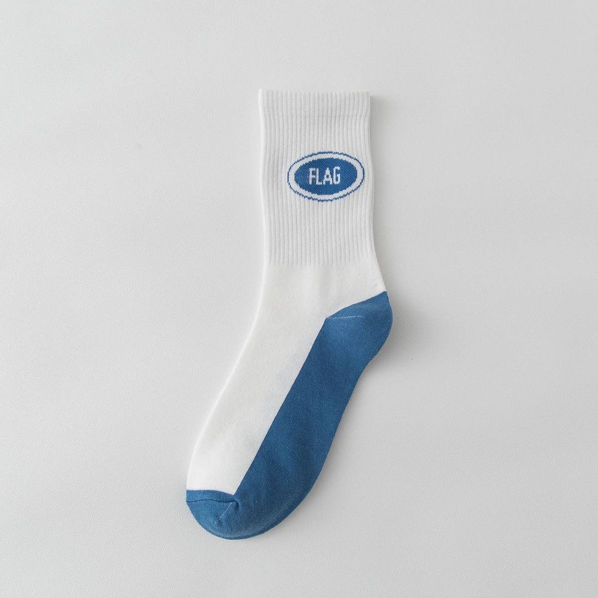 COTTON BREATHABLE LETTER SPORTS MID CALF SOCKS_CWMS1417