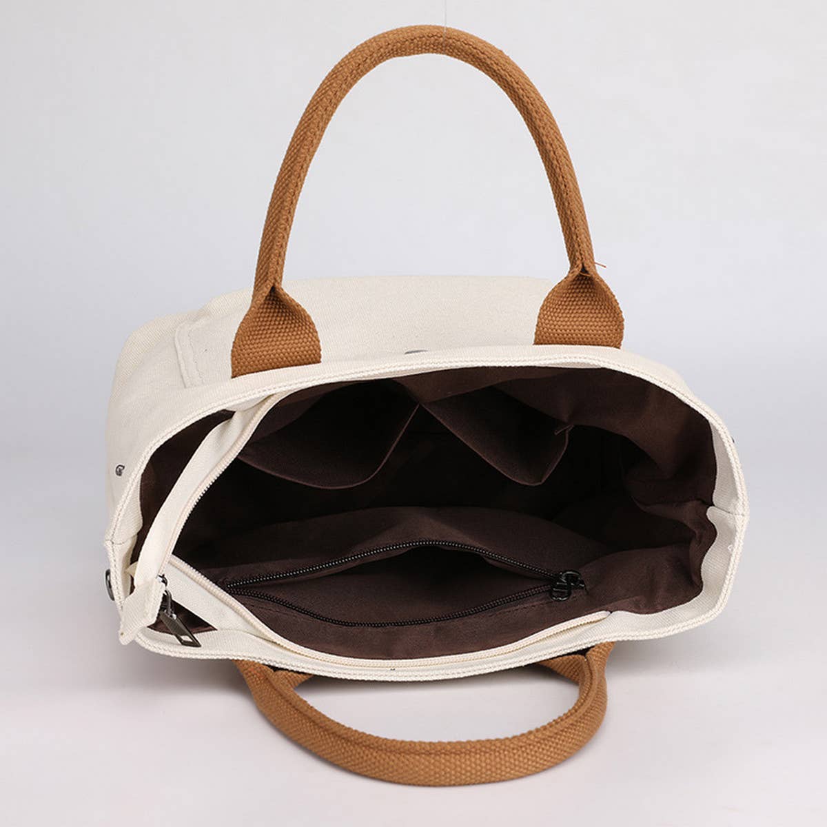 SIMPLE CANVAS UNDERARM HANDBAG TOTE BAG_CWAB1263