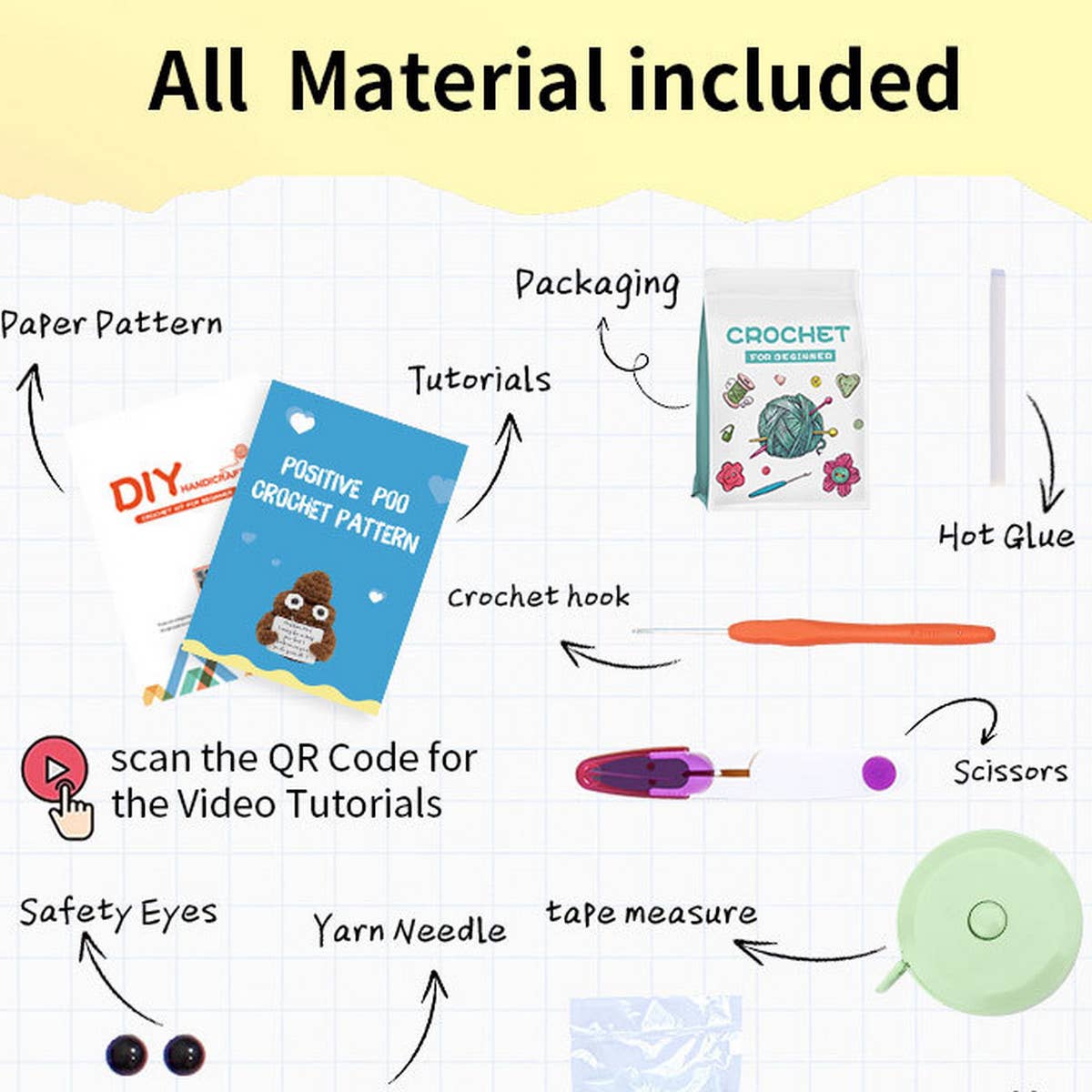 HANDMADE DIY KNITTED POOP DOLL ORNAMENTS_CWMM0836