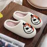 HALLOWEEN PUMPKIN EMBROIDERED COTTON SLIPPERS_CWSHS0857