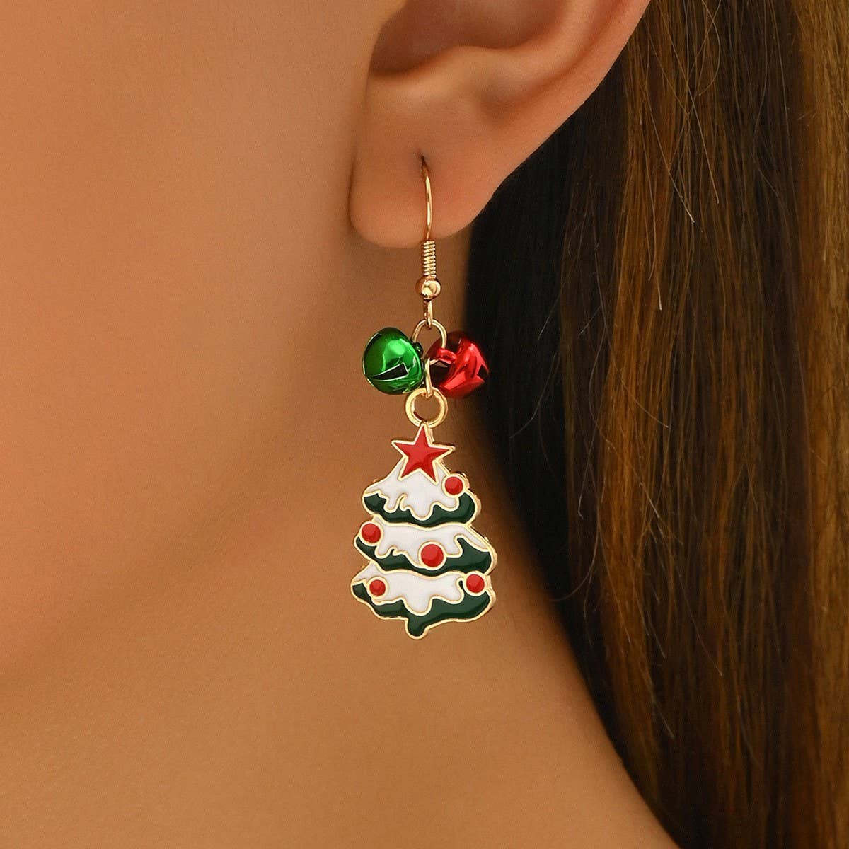 FASHION CHRISTMAS ALLOY PENDANT WOMENS EARRINGS_CWMM2623