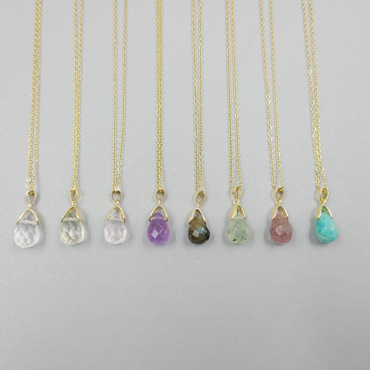 FASHIONABLE NATURAL STONE CRYSTAL PENDANT NECKLACE_CWAJE1058