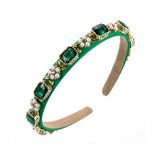 RETRO SIMPLE DIAMOND PEARL HEADBAND_CWAHA1980