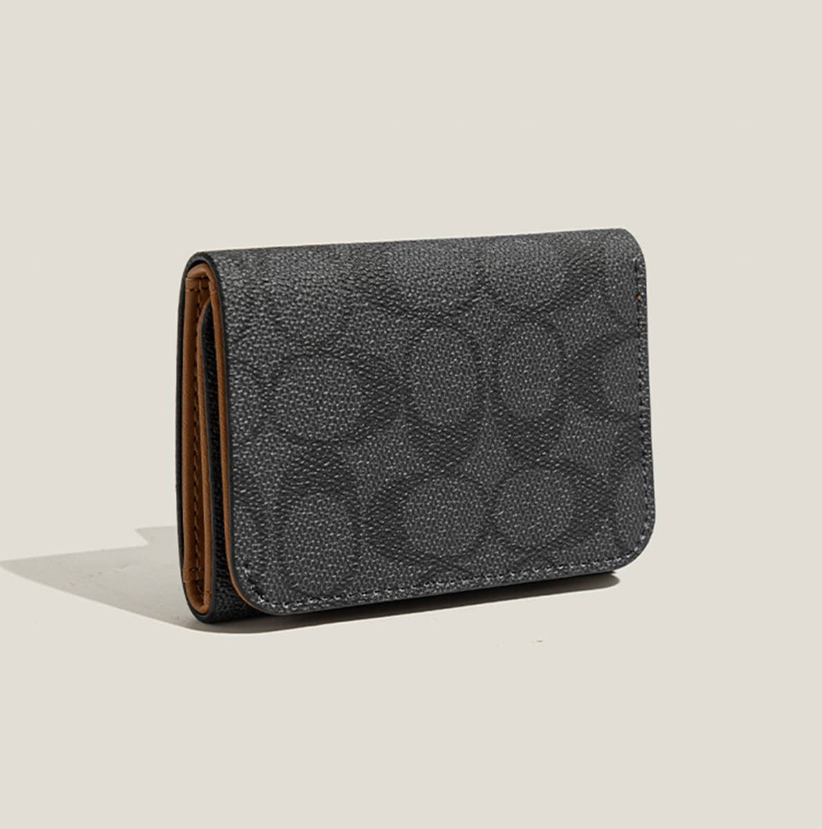 New Vintage Geometric Letter Mini 3-Fold Wallet_Cwab06269