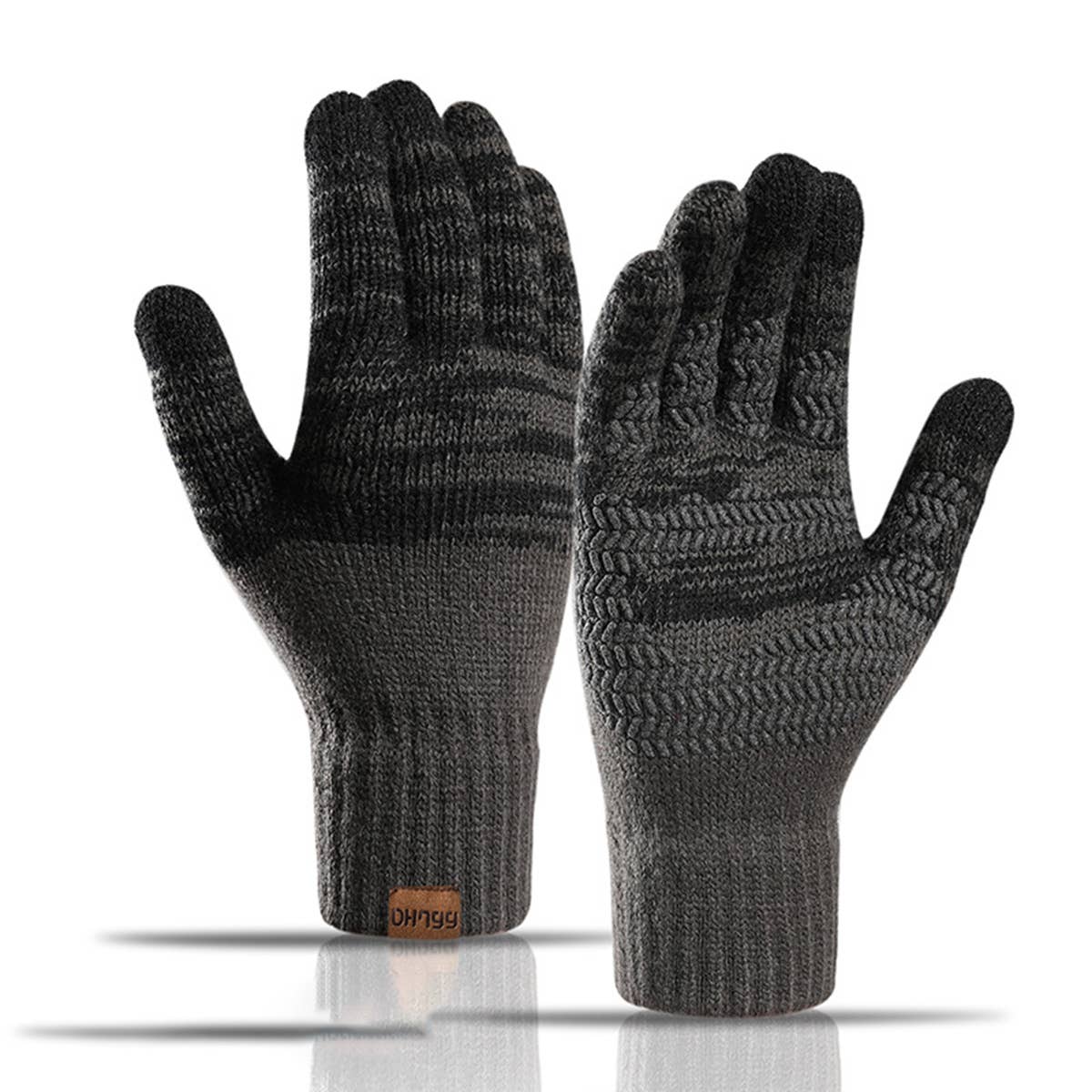 MENS COLORBLOCK OFFSET TOUCHSCREEN GLOVES_CWMM1485