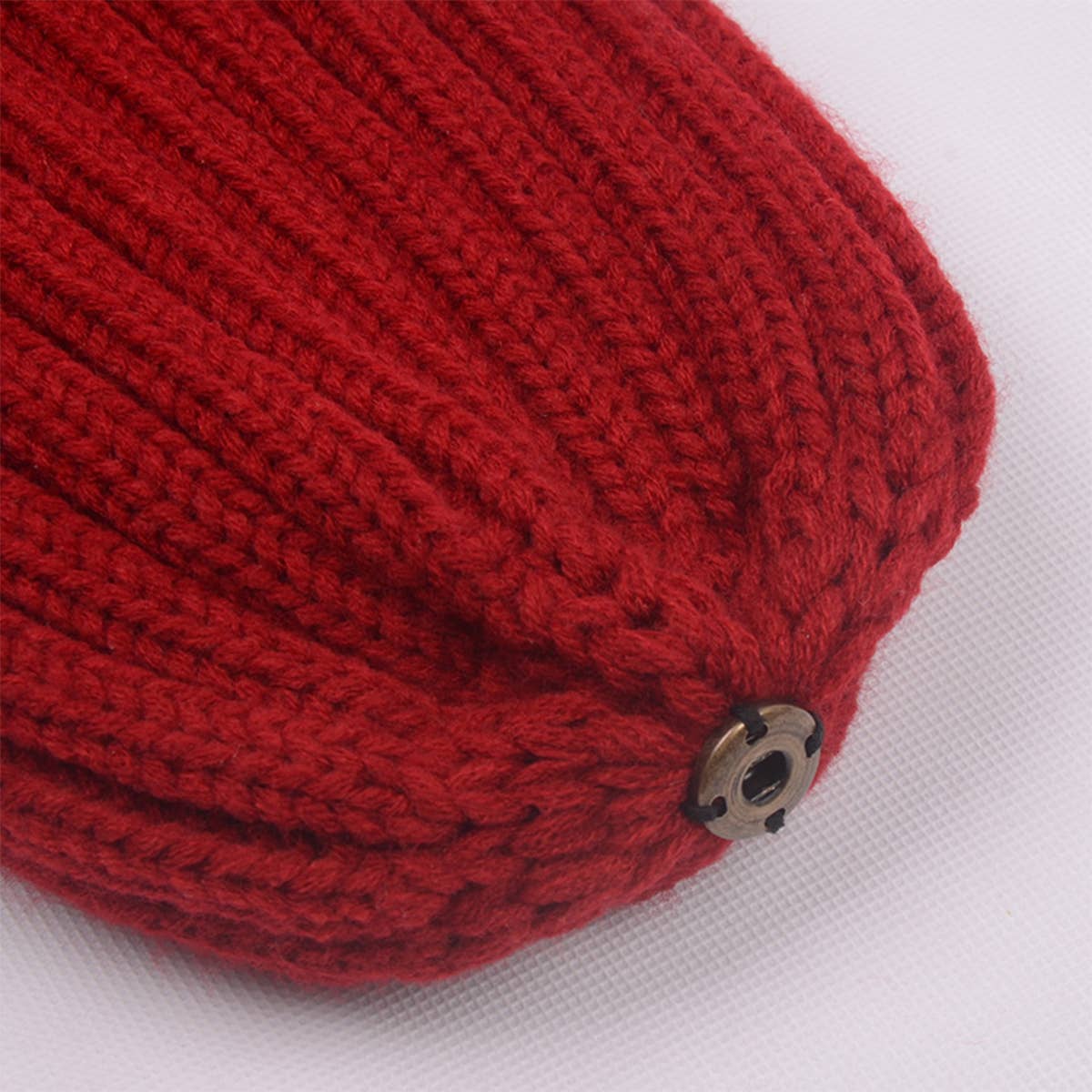 Fluffy Ball Simple Basic Knit Beanie_Cwah331