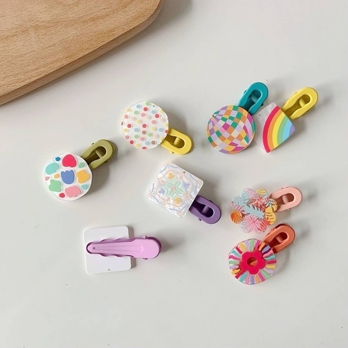 CHILDRENS NEW GEOMETRIC COLOR MATCHING HAIRPIN_CWAHA1813