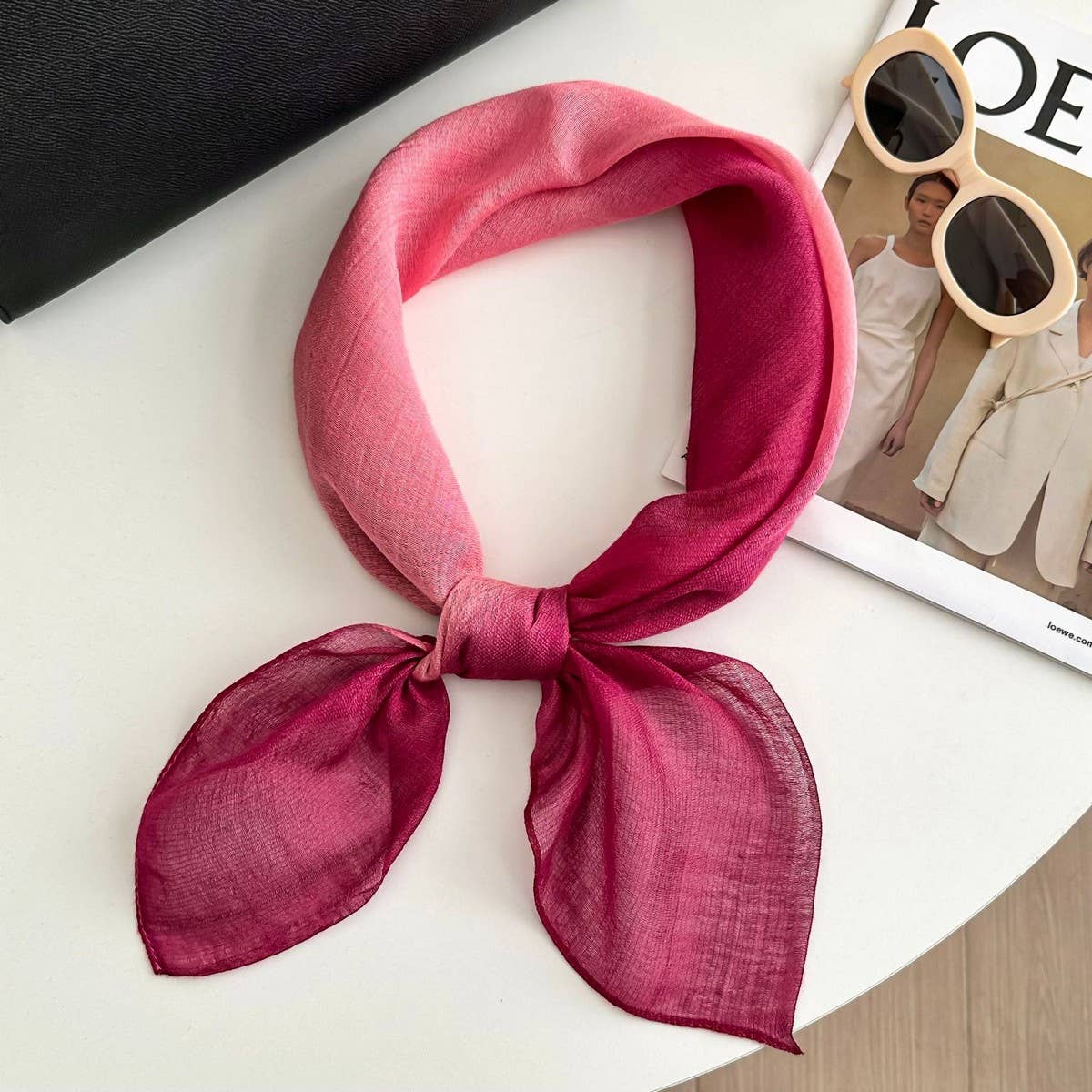 Silk Square Scarf Gradient Wrap Autumn Winter_Cwasc03022