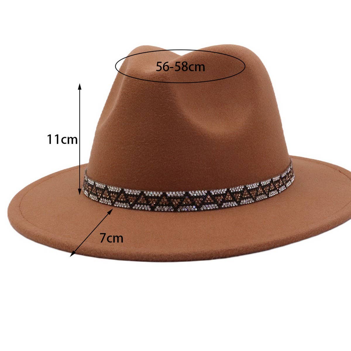 MEN WOMEN RETRO WOOL BLEND FEDORA HAT _CWAH04393