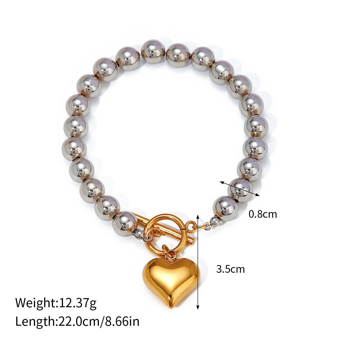 Zircon & Pearl Chain Bracelet In Stainle Steel_Cwaje4658