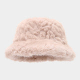 Faux Mink Plush Bucket Hat Winter Warm Trendy_Cwah04780