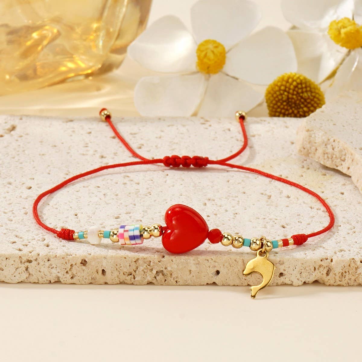 BOHEMIAN COLORFUL HEART STAINLESS STEEL BRACELET_CWMM3879