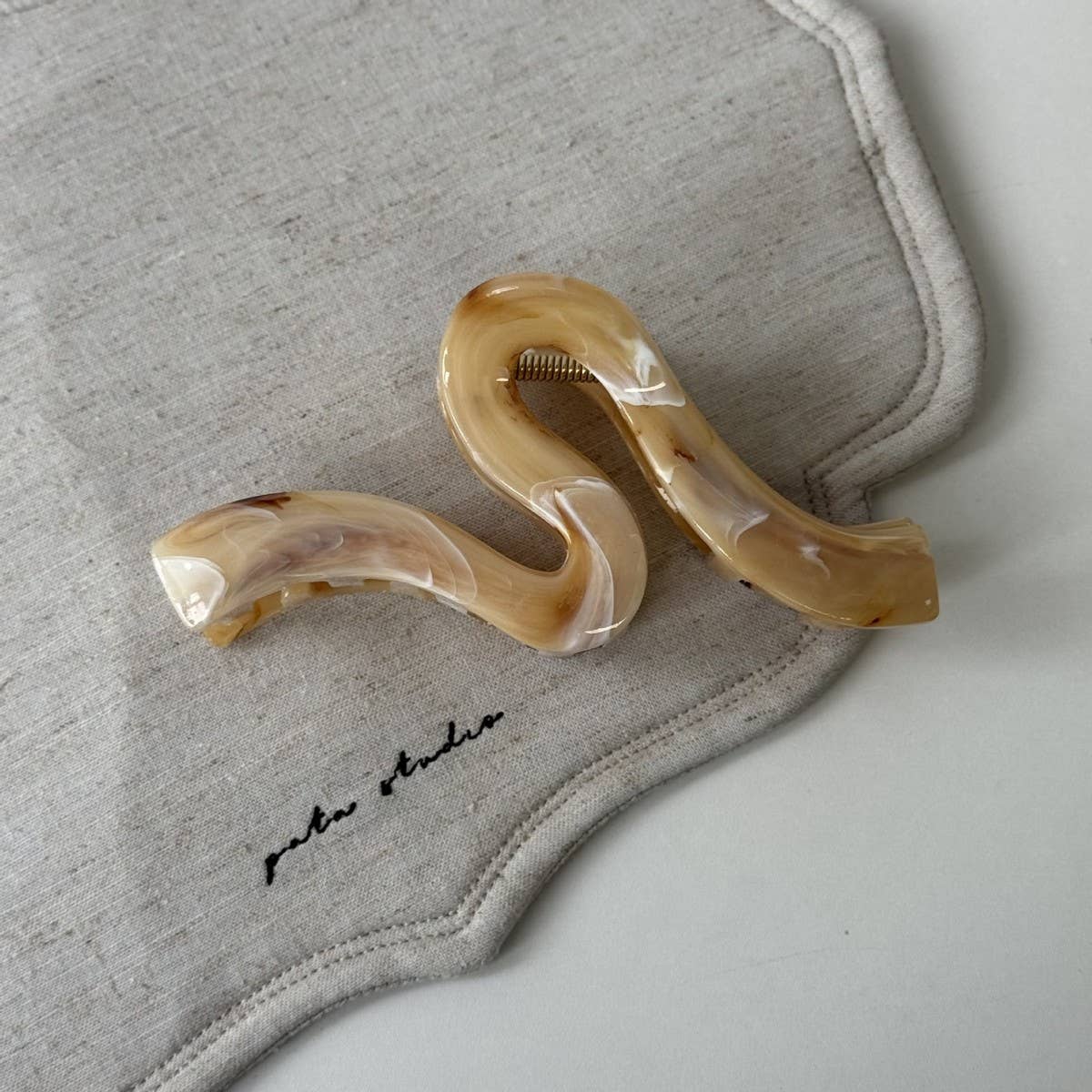 Brown Marble Starfish Claw Clip Trendy Hair Clip_Cwaha08256