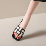 CHECKERBOARD PATTERN SUMMER SANDAL SLIPPERS_CWSHS0673