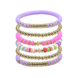 COLORFUL SOFT CERAMIC BEADED BRACELET SET_CWAJE0720