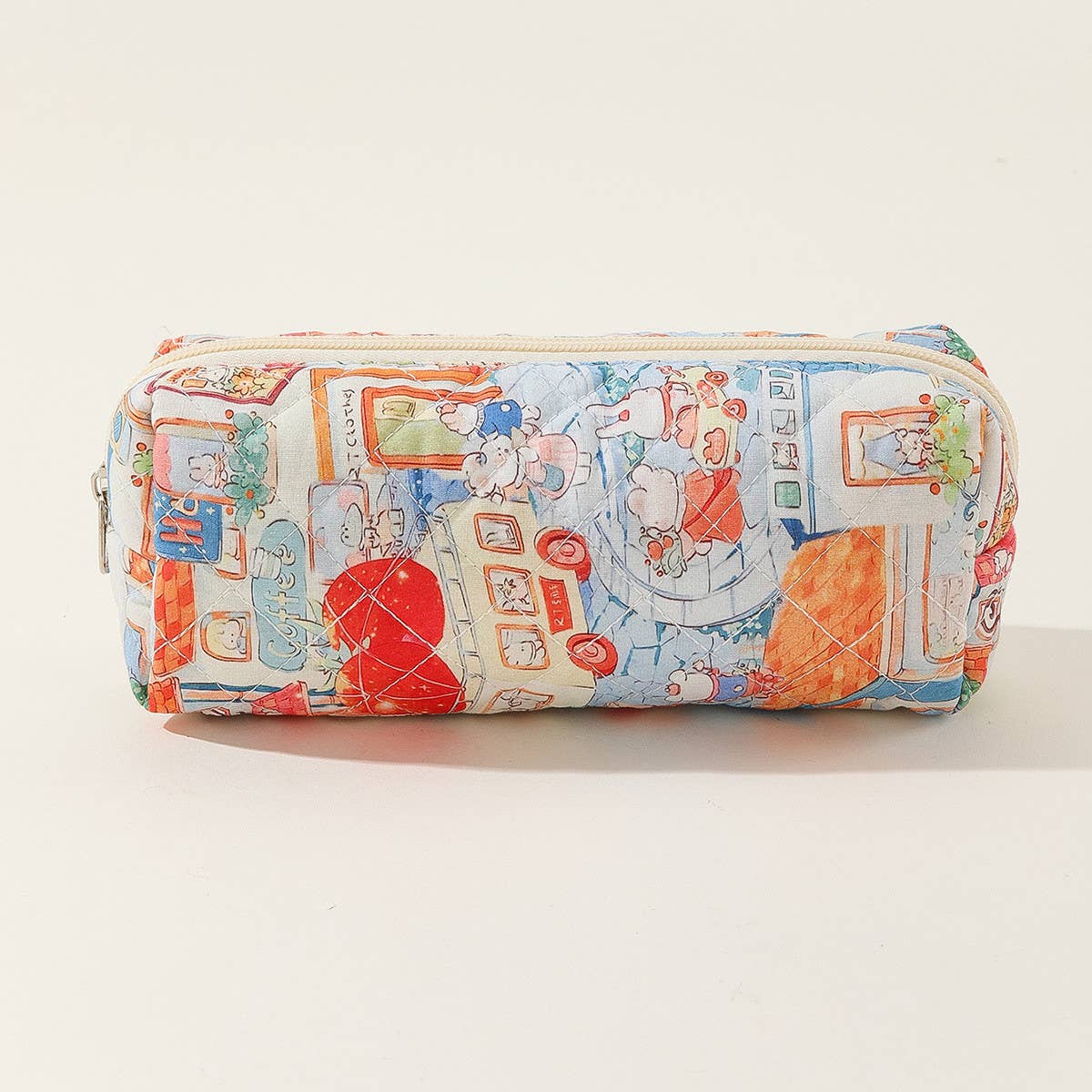 STRIPED POLKA DOT PORTABLE CUTE COSMETIC BAG_CWAB1043