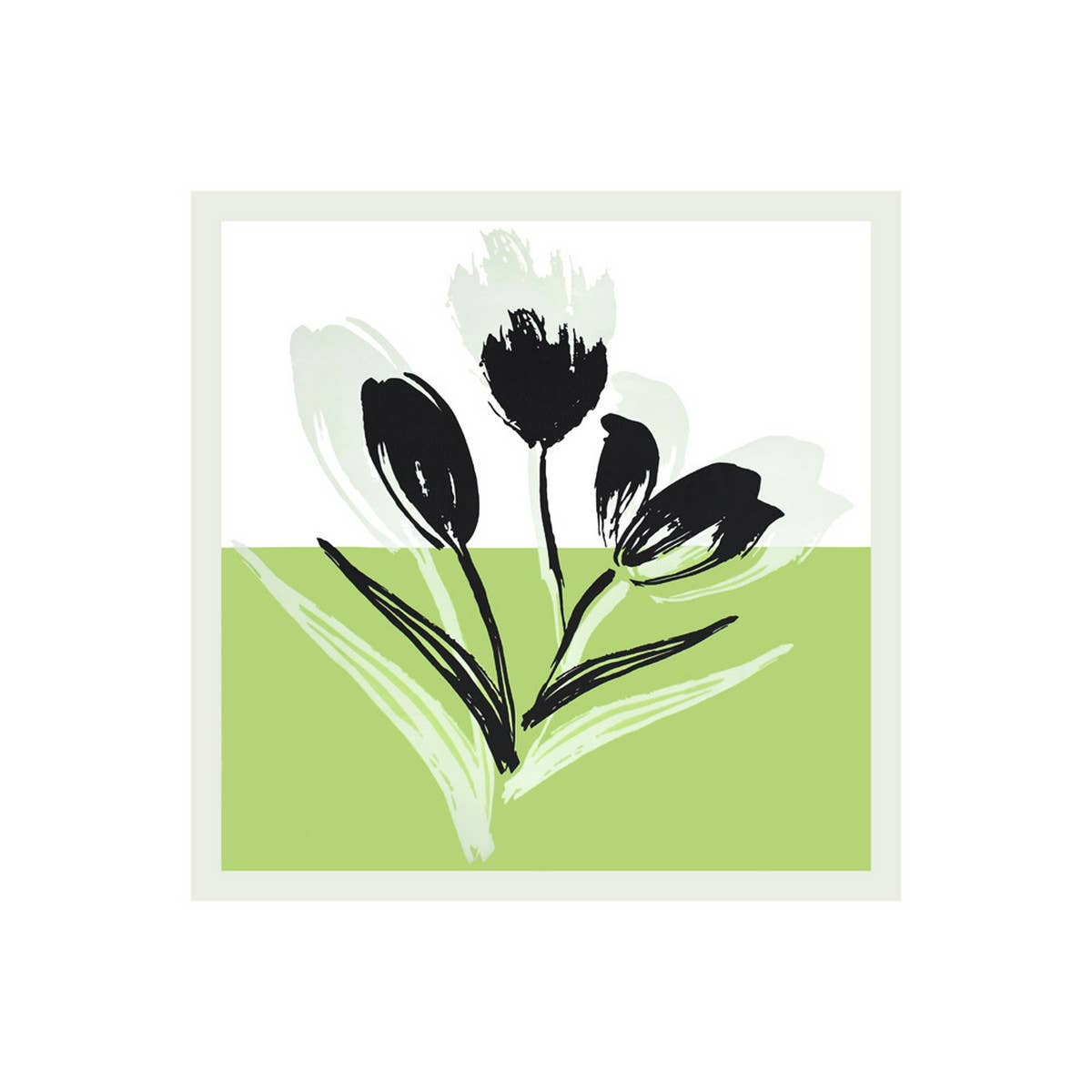 FLORAL SILK SCARF FRESH ELEGANT SQUARE HEADSCARF_CWASC1154