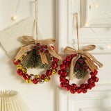 IRON METAL CHRISTMAS BELL HANGING WREATH DECOR_CWMM9740