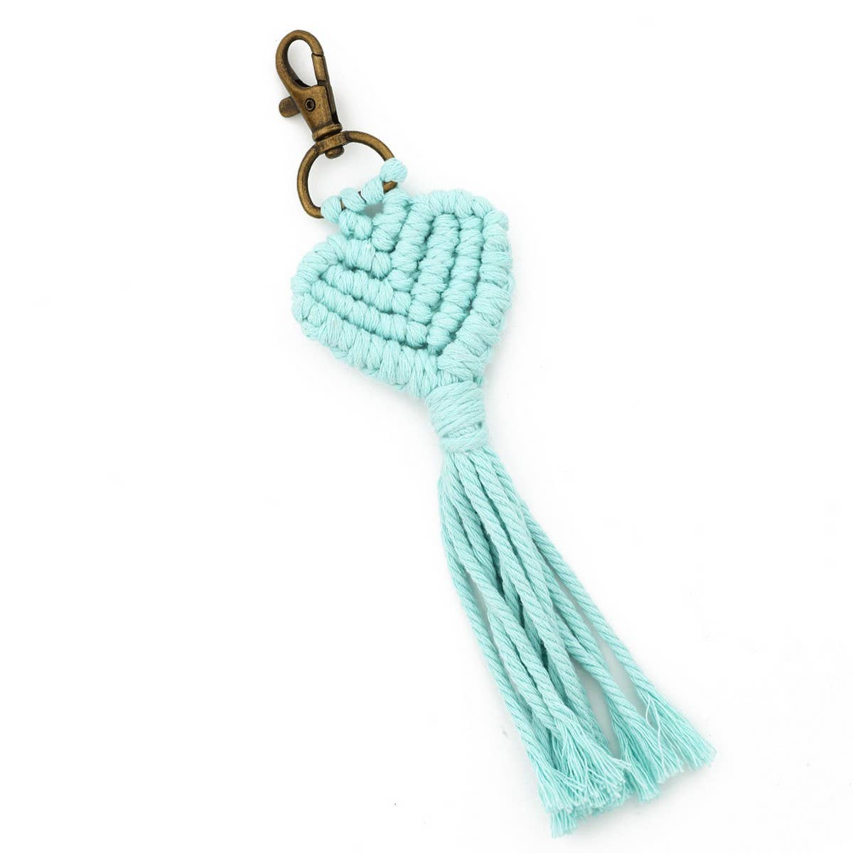 OVE PENDANT WOVEN KEYCHAIN COLORFUL HEART CHARM_CWMM6876