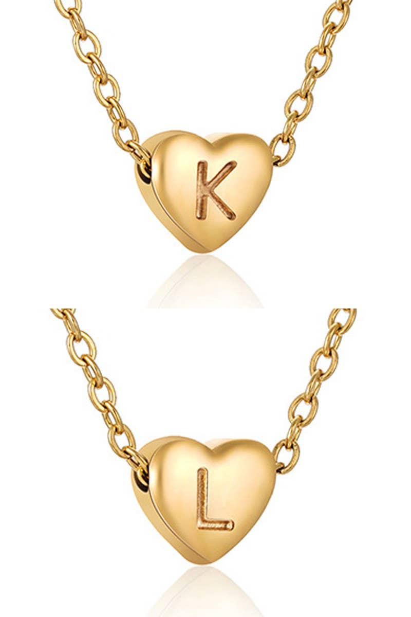Heart Alphabet Initials Pendant Necklace_Cwaje220
