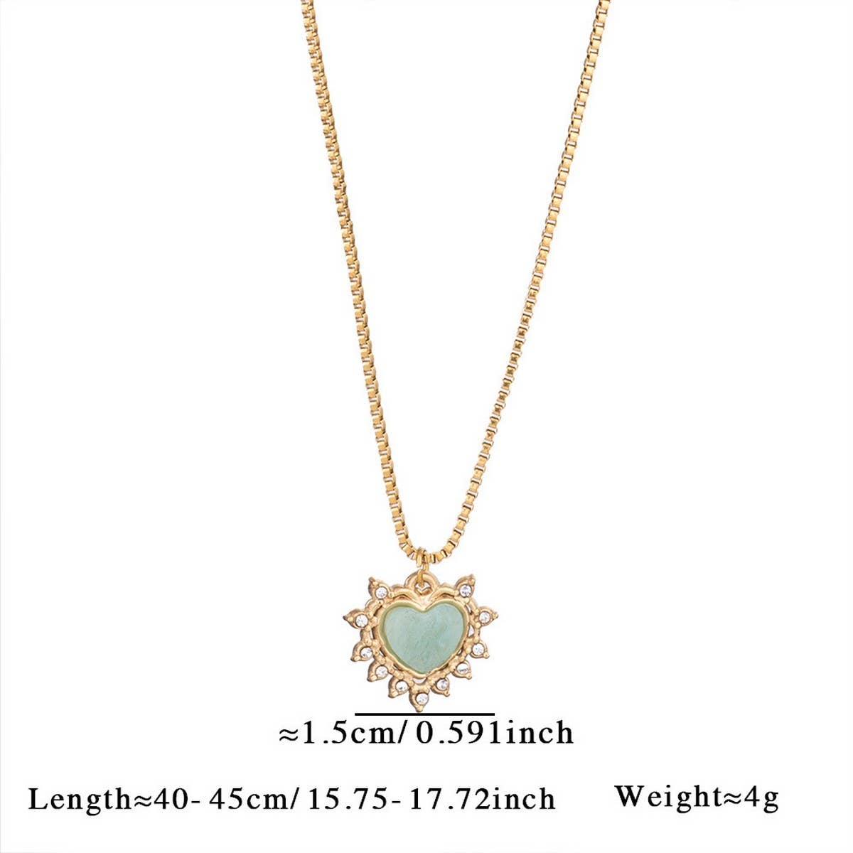 MINIMALIST HEART NECKLACE WITH BLUE TIGERS EYE_CWMM8820