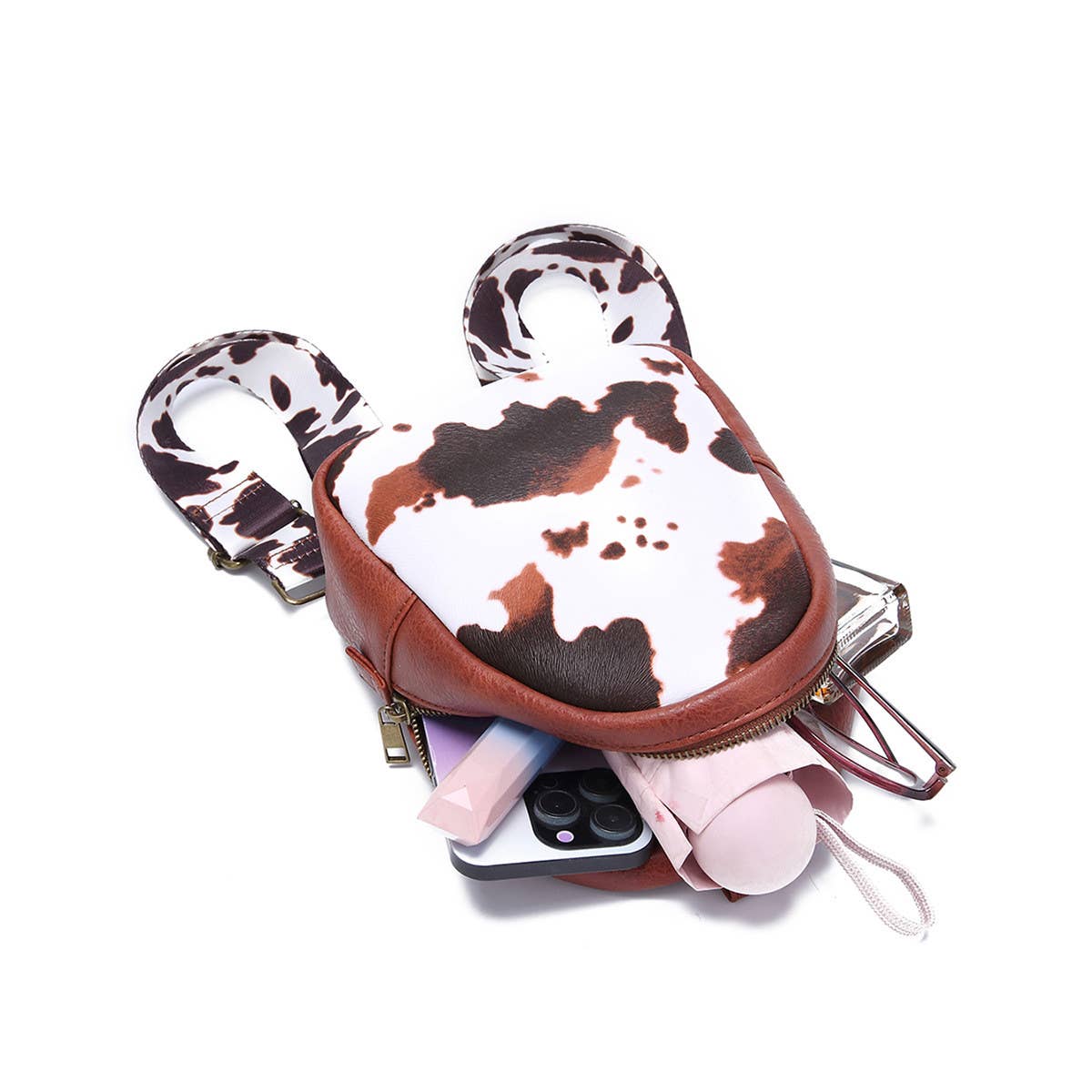 Vintage Print Western Shoulder Bag_Cwab2585