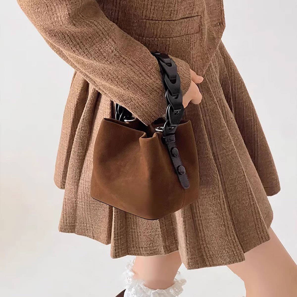 V Vintage Deerskin Bag Shoulder Crossbody Bag_Cwab4116