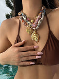 Luxury Seashell Heart Pendant Necklace For Women_Cwaje05616