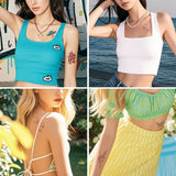 CUTE DOODLE TATTOO STICKERS COLORFUL FIREWORK SET_CWMM8357