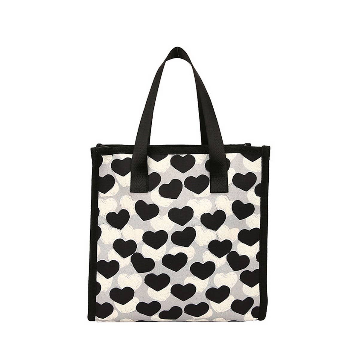 LOVE BLACK AND WHITE CUTE FASHION HANDBAG_CWAB4457