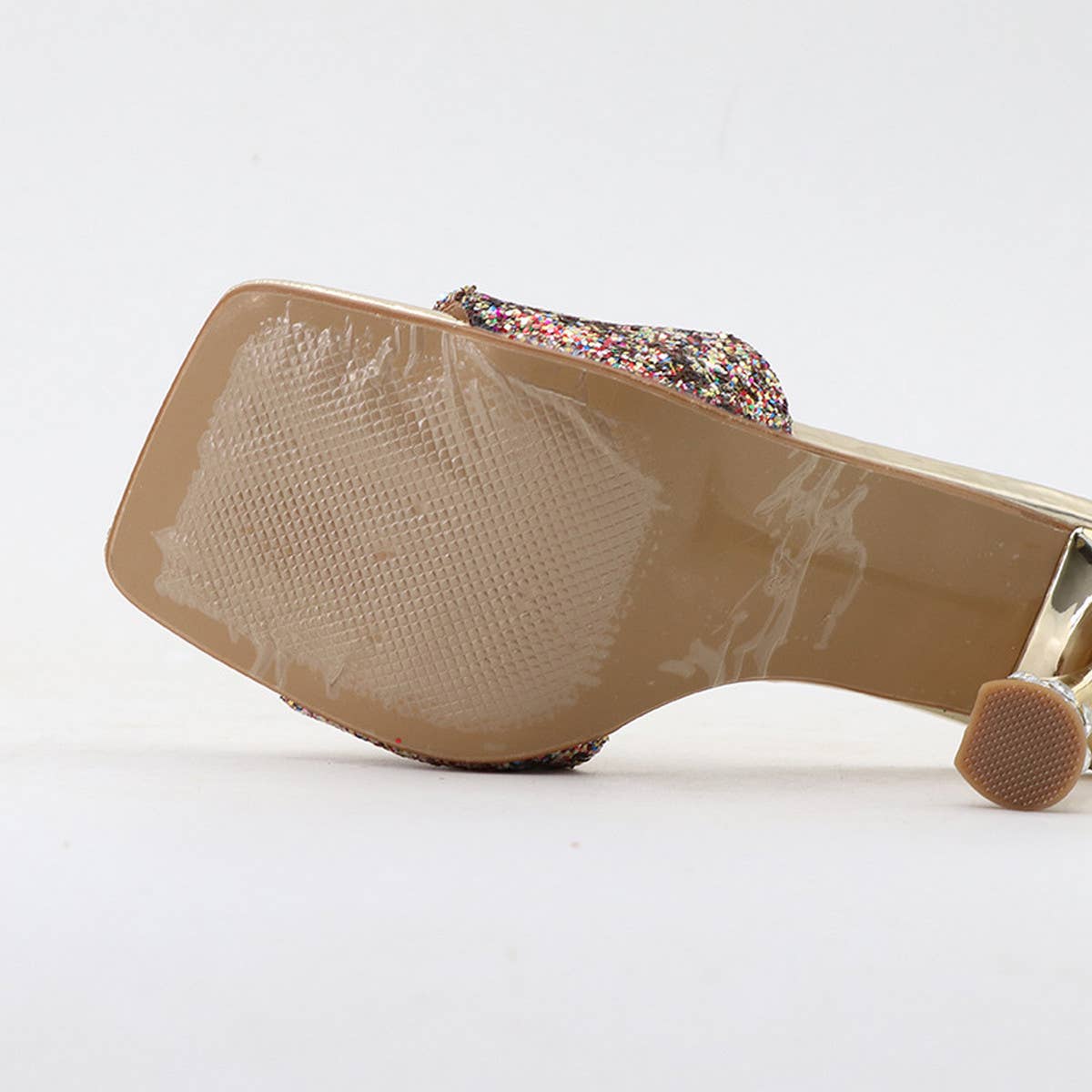 Women Thin Strap Sequined Stiletto Sandals