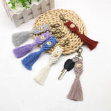 LETTER PENDANT COTTON ROPE BRAIDED KEYCHAIN_CWMM1579