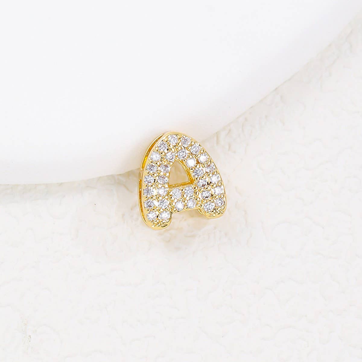 Tiny Zirconia Pendant 26 Letters Necklace_Cwmm5863