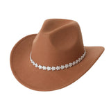 Western Party Felt Fedora Hat For Men And Women_Cwah3638