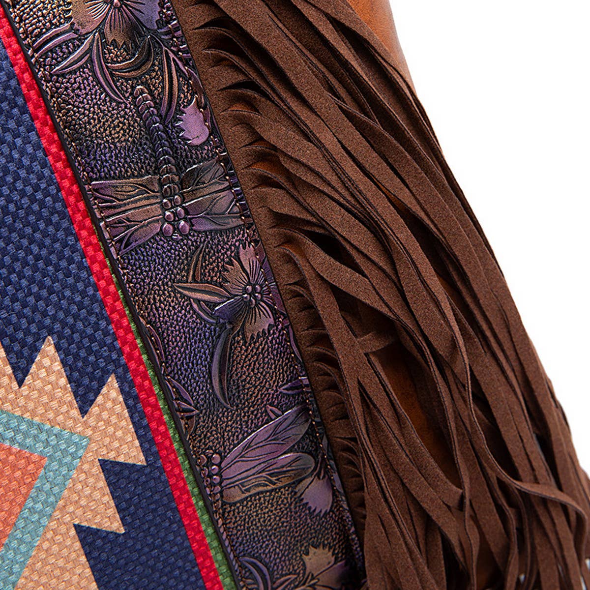 BOHEMIAN HAND WOVEN FLOWING BEARD SHOULDER BAG_CWAB2579