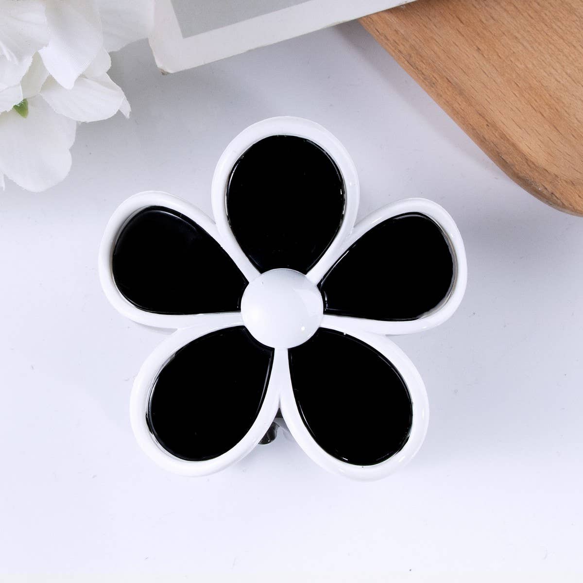 Cwaha1309_Elegant Five Petal Flowers Hair Claw Clip