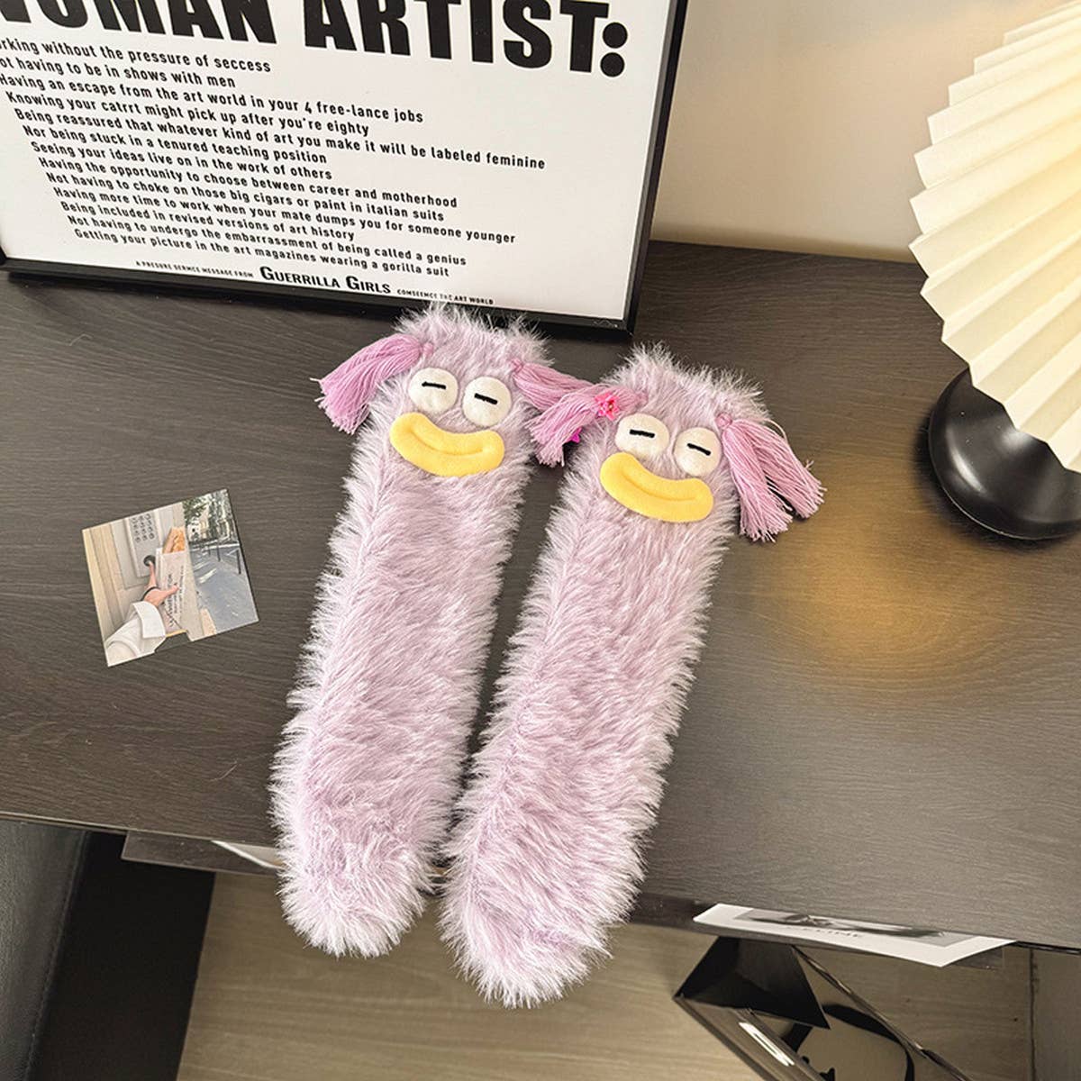 NEW CORAL FLEECE FUNNY UGLY CUTE THICKENED SOCKS_CWMS0868