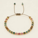 COLORFUL SEMI PRECIOUS STONEHANDMADE BEADEDBRACELET_CWAB4639