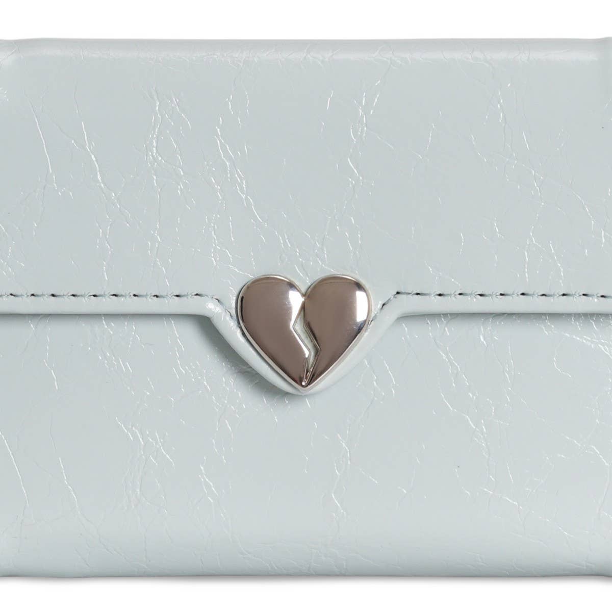 Solid Color Heart Trifold Slim Short Wallet_Cwab06199